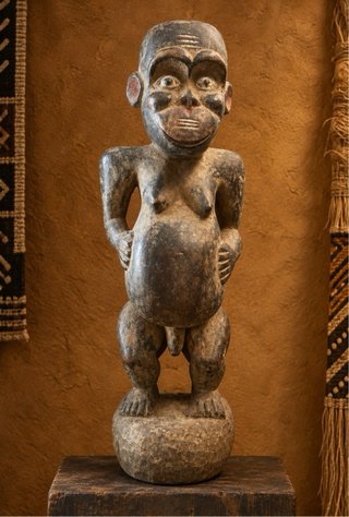 Figura Arte Africano Madera Tallada