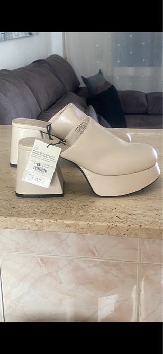 Zapatos Zara Talla 37 Beige