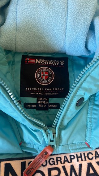 Parka Geographical Norway Turquesa Talla Única