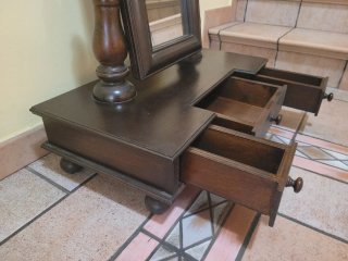 Specchiera da tavolo antica in legno