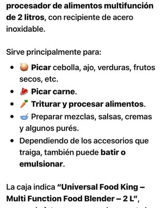 Picadora Procesador Alimentos