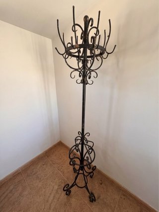 Precioso perchero y paragüero de forja