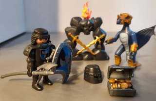 Playmobil Pack Caballeros Dragón y León