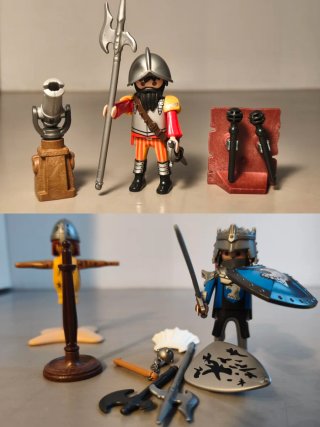Playmobil Pack Caballeros Dragón y León