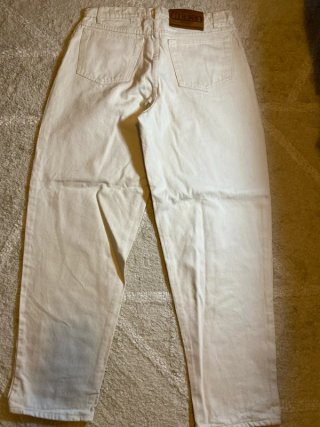 Pantalones vaqueros blancos rectos anchos