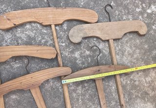 Lote 5 Perchas Madera Vintage