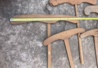 Lote 5 Perchas Madera Vintage