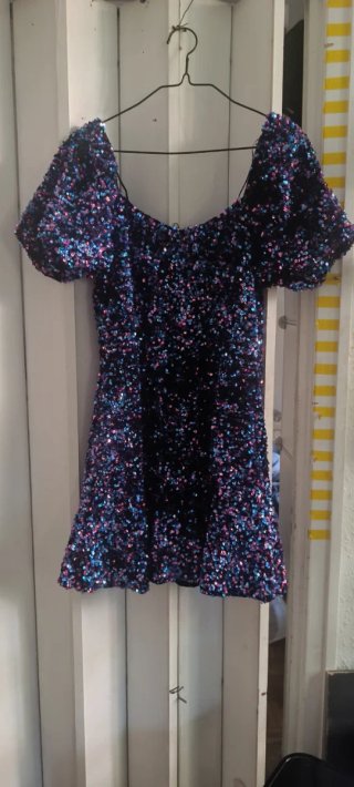 Vestido lentejuelas corto