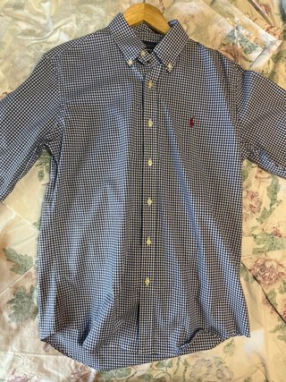Camisa Ralph Lauren cuadros azul y blanco