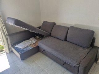 Sofá Chaiselongue 3 Plazas Friheten Ikea Gris