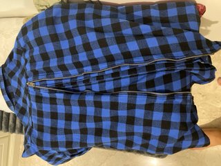 Camicia a quadri blu e nera