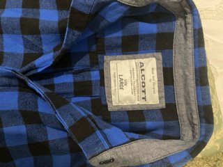 Camicia a quadri blu e nera