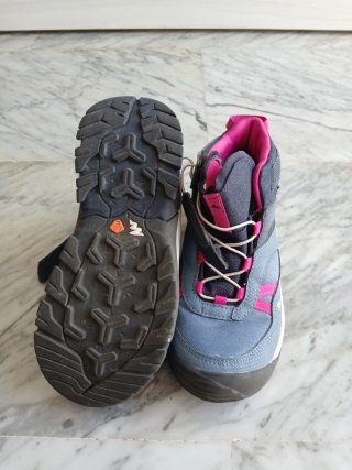 Botas senderismo niña azul y rosa talla 31