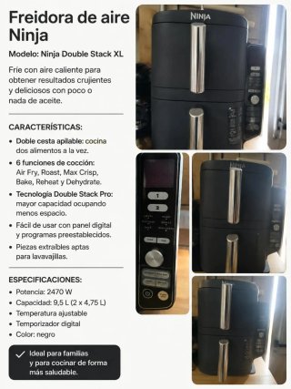 Freidora de aire Ninja Double Stack XL