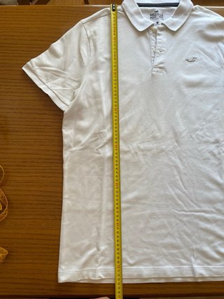 Polo Hollister Blanco Talla L