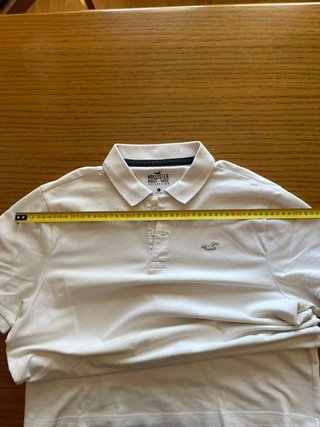 Polo Hollister Blanco Talla L