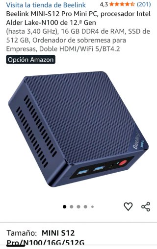 Mini PC Beelink MINI-S12Pro Intel N100 12gen 16GB