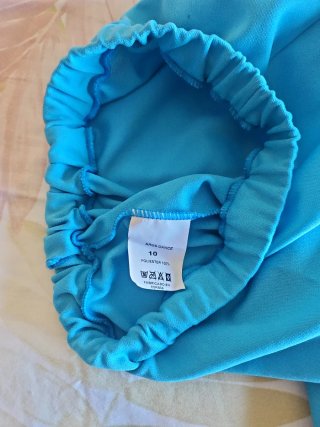 Falda flamenca azul T10