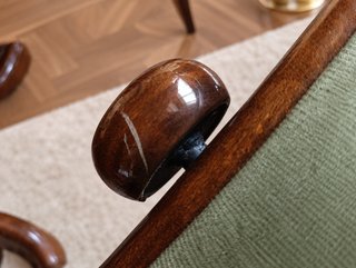 Silla de piano de madera
