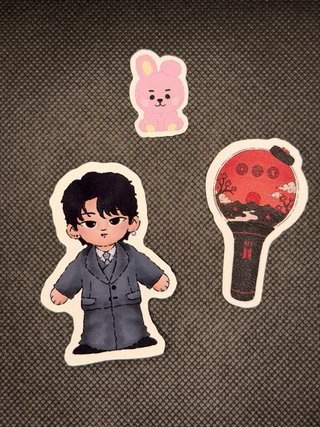 Pegatinas y Llavero Jungkook BTS