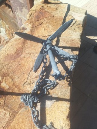 Ancla galvanizada 3,5 kg con cadena
