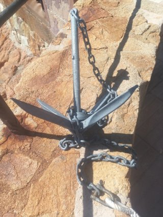 Ancla galvanizada 3,5 kg con cadena