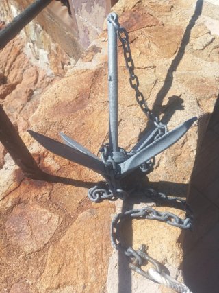 Ancla galvanizada 3,5 kg con cadena