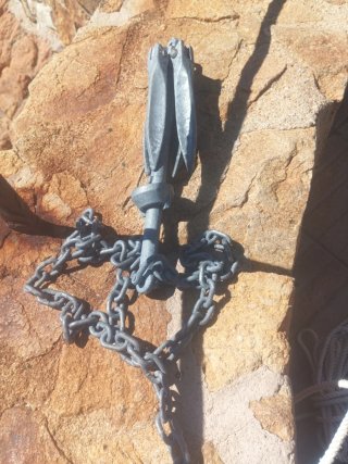 Ancla galvanizada 3,5 kg con cadena