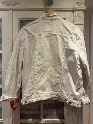Chaqueta tejana blanca Cortefiel Talla XL