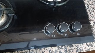 Placa de cocina vitrocerámica negra