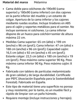 Cama alta con cama nido