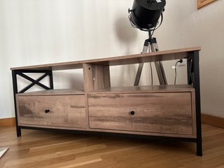 Mesa TV madera y metal