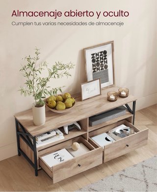 Mesa TV madera y metal