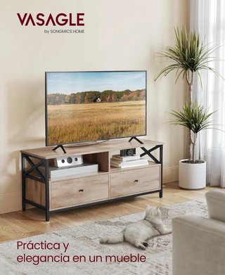 Mesa TV madera y metal