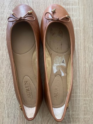 Manoletinas Polo Ralph Lauren Marrón Talla 36