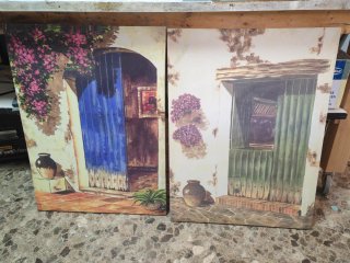 Cuadros decorativos puertas pintadas