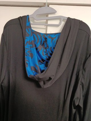 Disfraz Medieval Azul y Negro Talla xxl