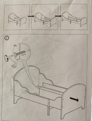 Cama infantil extensible IKEA Trogen + colchón