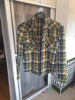 Camisa de cuadros para niño talla 1XS. Espagnolo