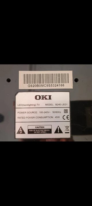 Pantalla TV OKI 24 Plata/Negro