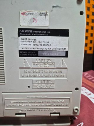 Cassette magnétophone Califone 5230AV