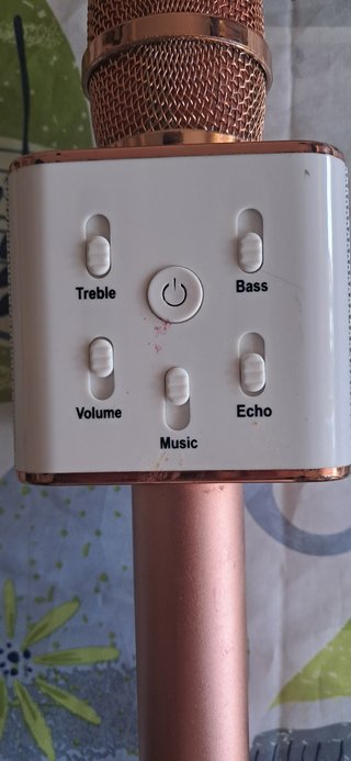 Micrófono Bluetooth Dorado Rosa