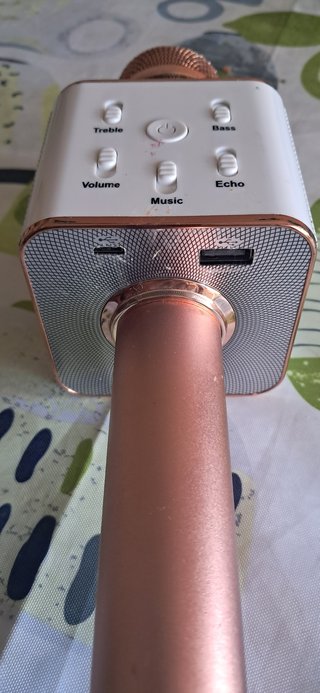 Micrófono Bluetooth Dorado Rosa