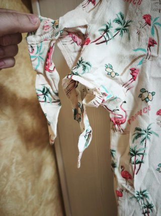 Camisa Mango Tropical Flamencos Talla M