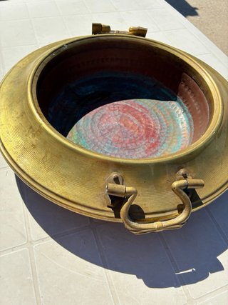 Grande braciere antico in rame