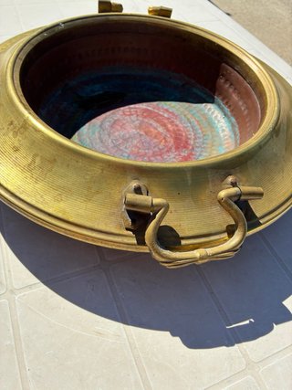 Grande braciere antico in rame