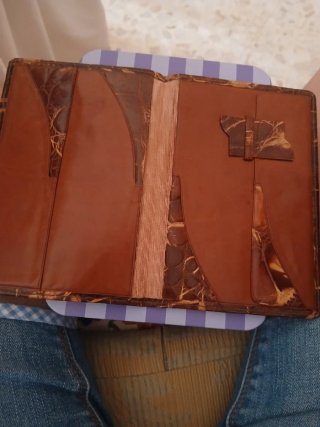 Cartera vintage piel cocodrilo años 60/70