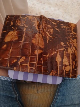 Cartera vintage piel cocodrilo años 60/70