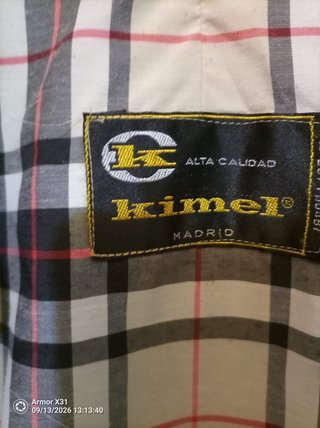 Gabardina clásica hombre forro cuadros