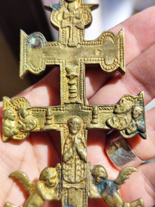 Cruz Caravaca Relicario Bronce